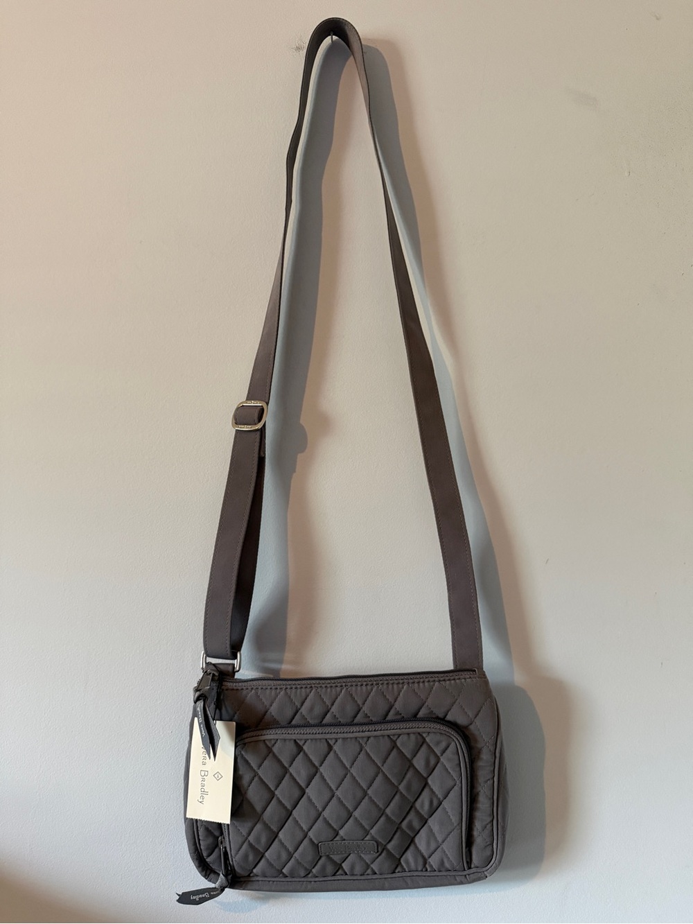 Vera Bradley Quilted Crossbody Bag in Gray
